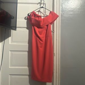 Coral Calvin Klein dress